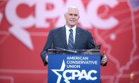 Governor Mike Pence of Indiana speaking at the 2015 Conservative Political Action Conference (CPAC) in National Harbor, Maryland.