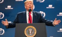 U.S. President Donald Trump at the 101st American Farm Bureau Federation (AFBF) Annual Convention and Trade Show on Jan 19, 2020, in Austin, TX. Other government officials include USDA Secretary Sonny Perdue, Senate Agriculture Chairman Pat Roberts (R-Kan.) and Sen. Jerry Moran (R-Kan.).

More:

 USDA Photo By Lance Cheung. Original public domain image from Flickr