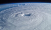 Free Hurricane, satellite aerial view image, public domain sky CC0 photo.